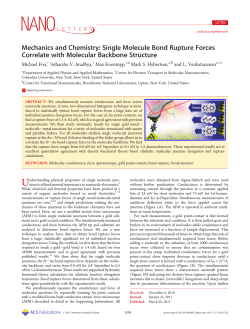 Single Molecule Bond Rupture Forces Correlate with Molecular