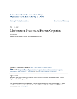 Mathematical Practice and Human Cognition