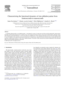 Characterizing the functional dynamics of zinc phthalocyanine from