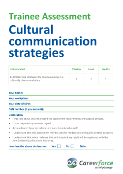 Assessment summary (completed by assessor)