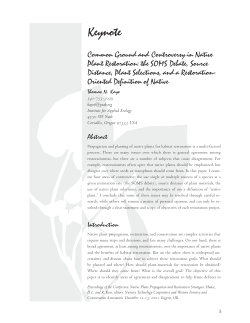 Common ground and controversy in native plant restoration