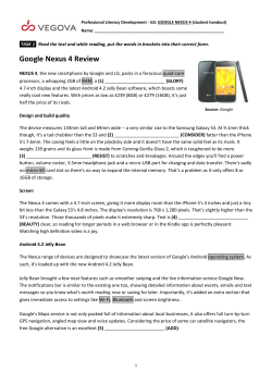 G3: GOOGLE NEXUS 4
