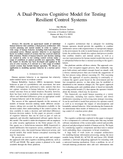 A Dual-Process Cognitive Model for Testing Resilient Control Systems