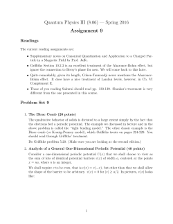 8.06: Problem Set 9 - MIT OpenCourseWare