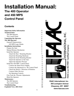 installation manual faac 400 - Ber