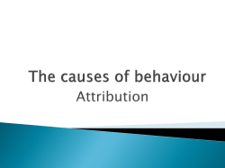 The causes of behaviour
