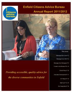 Enfield Citizens Advice Bureau Annual Report 2011/2012