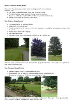 Uses of plants on the golf course File