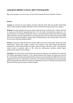 Long Sprint Abilities in Soccer: Ball vs Running Drills