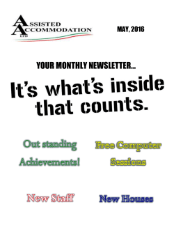 your monthly newsletter…