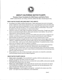 about california native plants