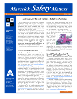 Driving Low Speed Vehicles Safely on Campus