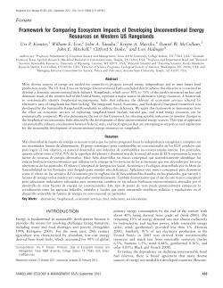 Forum Framework for Comparing Ecosystem Impacts of Developing