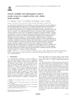 Natural variability and anthropogenic trends in oceanic oxygen in a