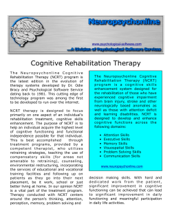 Cognitive Rehabilitation Therapy