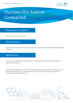 Flucloxacillin Sodium Compacted