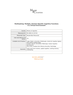 Multitasking: Multiple, Domain-Specific Cognitive Functions in a