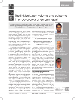The link between volume and outcome in endovascular aneurysm