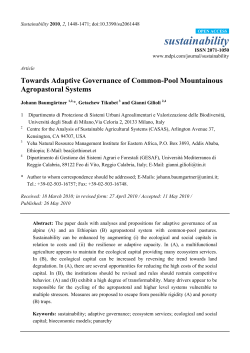 Towards Adaptive Governance of Common-Pool