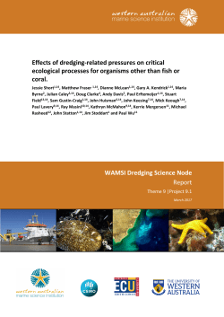 9.1 Effects of dredging-related pressures on critical ecological