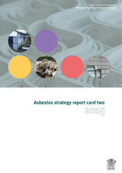 Asbestos strategy report card two 2015