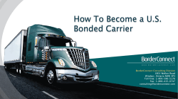 How To Become a US Bonded Carrier