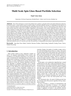 Ising Spin Glass Model, Portfolio Selection Problem, Multi