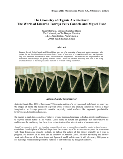 The Geometry of Organic Architecture