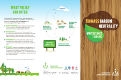 Biomass carbon neutrality - Confederation of Paper Industries