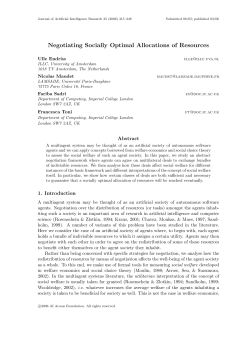 Negotiating Socially Optimal Allocations of Resources