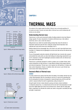 Thermal Mass - APR Building Assessments