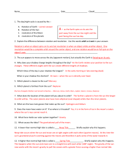 Unit 11 Review Sheet Answer Document