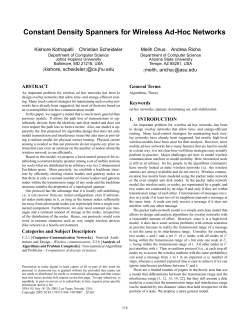 Constant Density Spanners for Wireless Ad