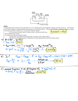 2000B5 A sodium photoelectric surface with work function 2.3 eV is