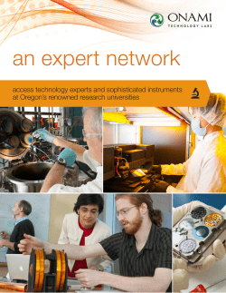 ONAMI`s Technology Labs brochure