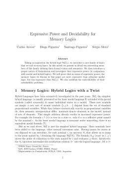 Expressive Power and Decidability for Memory Logics