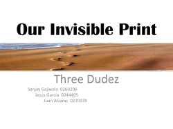 Our Invisible Print - Napa Valley College