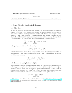 Max flow in undirected graphs.