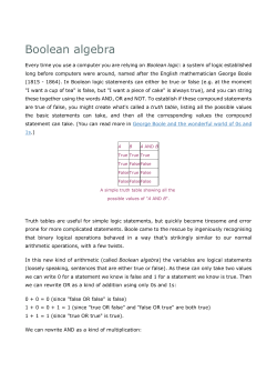 Boolean algebra