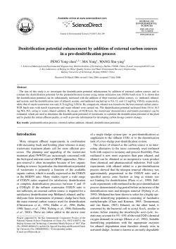 Denitrification potential enhancement by addition of external carbon