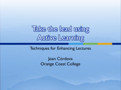 Become an Active Learning Strategies Leader