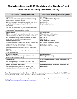Similarities Between 1997 ILS and 2014 ILS (NGSS)
