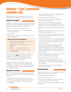 Asbestos&mdash;Type 2 operations (medium risk)