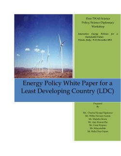 Energy Policy White Paper for Least Developing Country