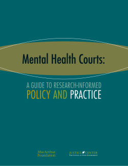 Mental Health Courts: A Guide to Research