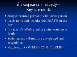 Shakespearean Tragedy &ndash; Key Elements