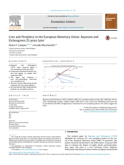 Core and Periphery in the European Monetary Union