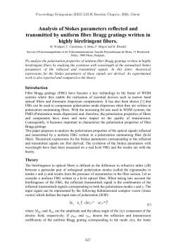 Analysis of Stokes parameters reflected and transmitted by uniform