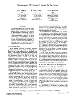 Management of Schema Evolution in Databases