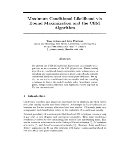 Maximum Conditional Likelihood via Bound Maximization and the